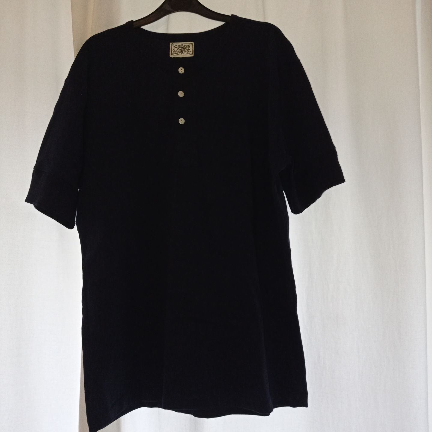 Customer photo review of Vintage Short Sleeve Henley T-Shirt - Navy