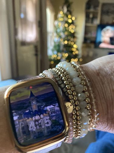 Customer photo review of initial juno four bracelet stack (3+4+4+5mm)