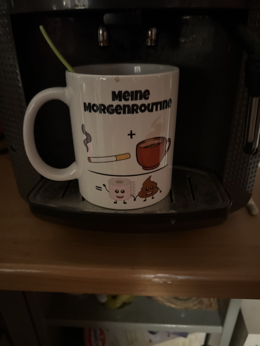 Customer photo review of Morgenroutine - Personalisierte Tasse