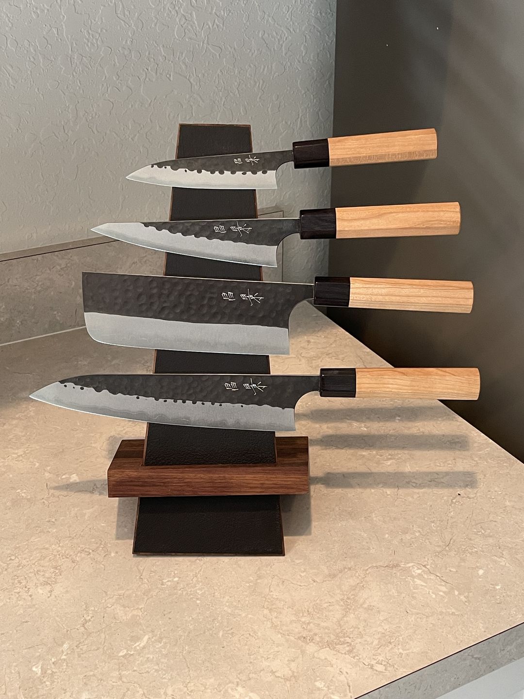 Customer photo review of Black Leather Tilt Stand