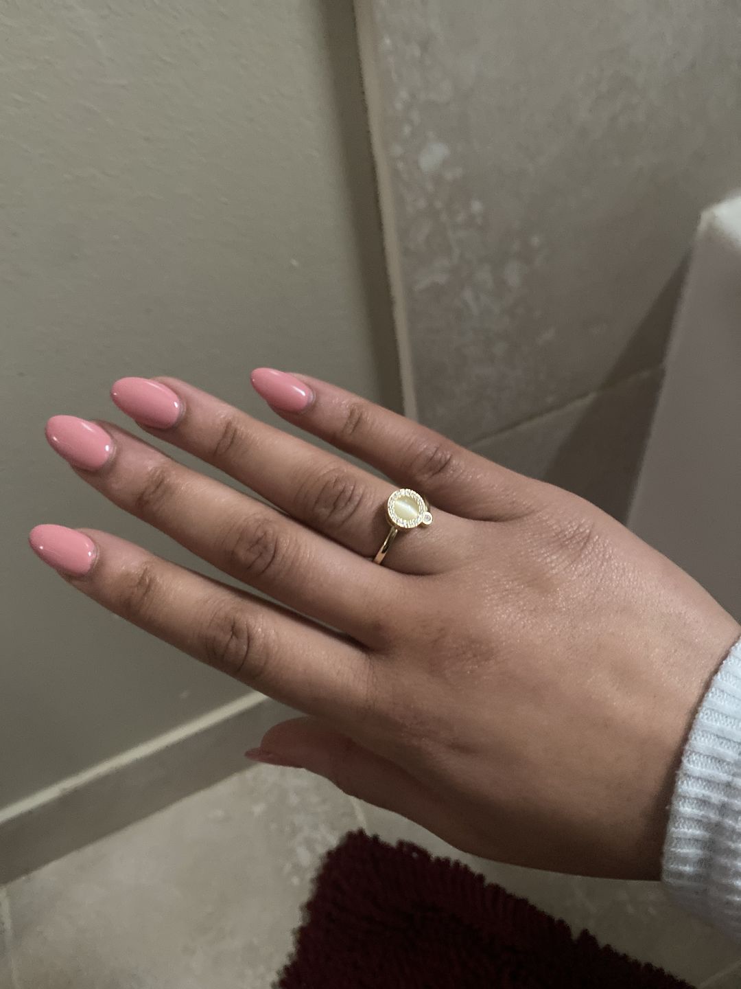 Customer photo review of Moonstone Meditation Ring