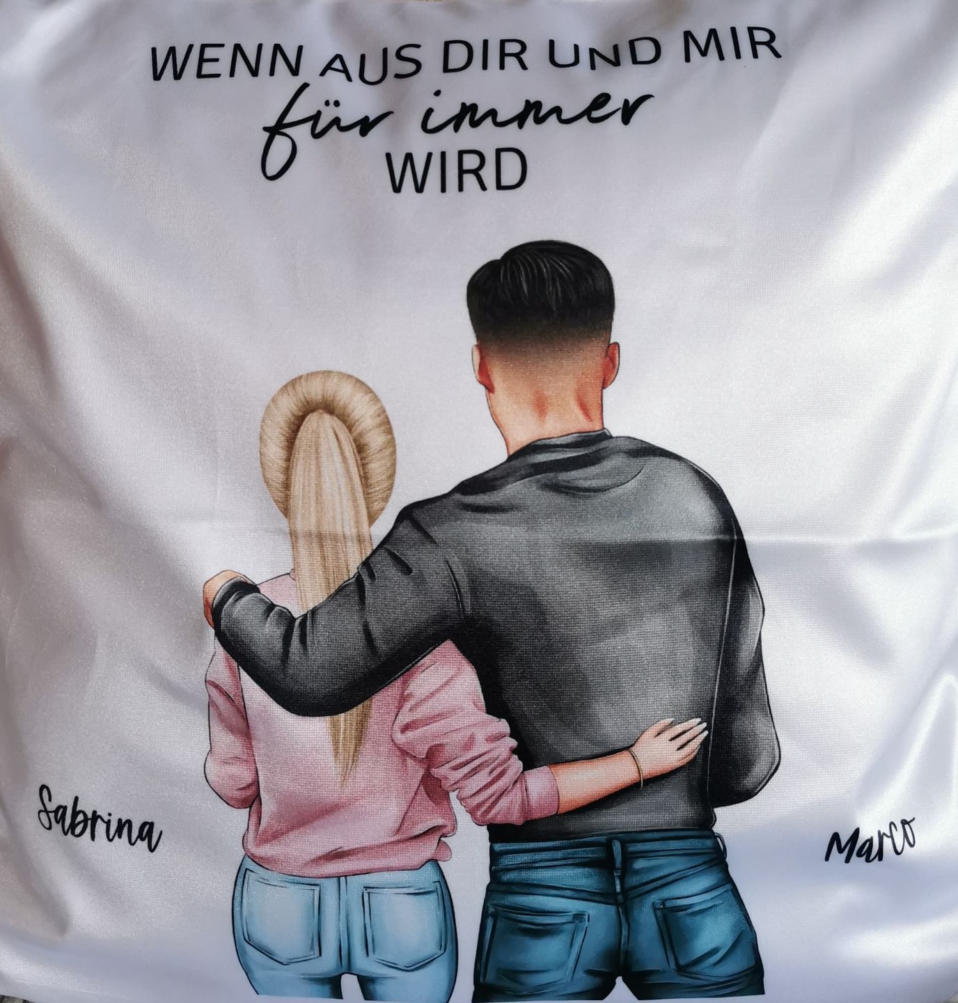 Customer photo review of Pärchen - Personalisiertes Kissen