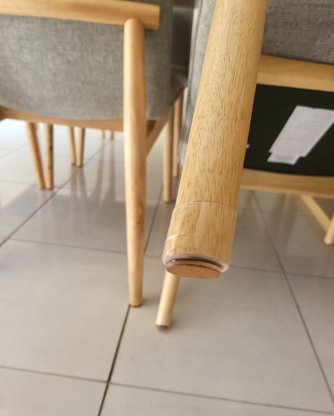 Customer photo review of Groovy Silicone Felt Chair Leg Glides