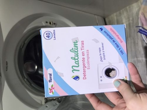 Customer photo review of Eco-Tiras de Detergente 40 lavados Natulim