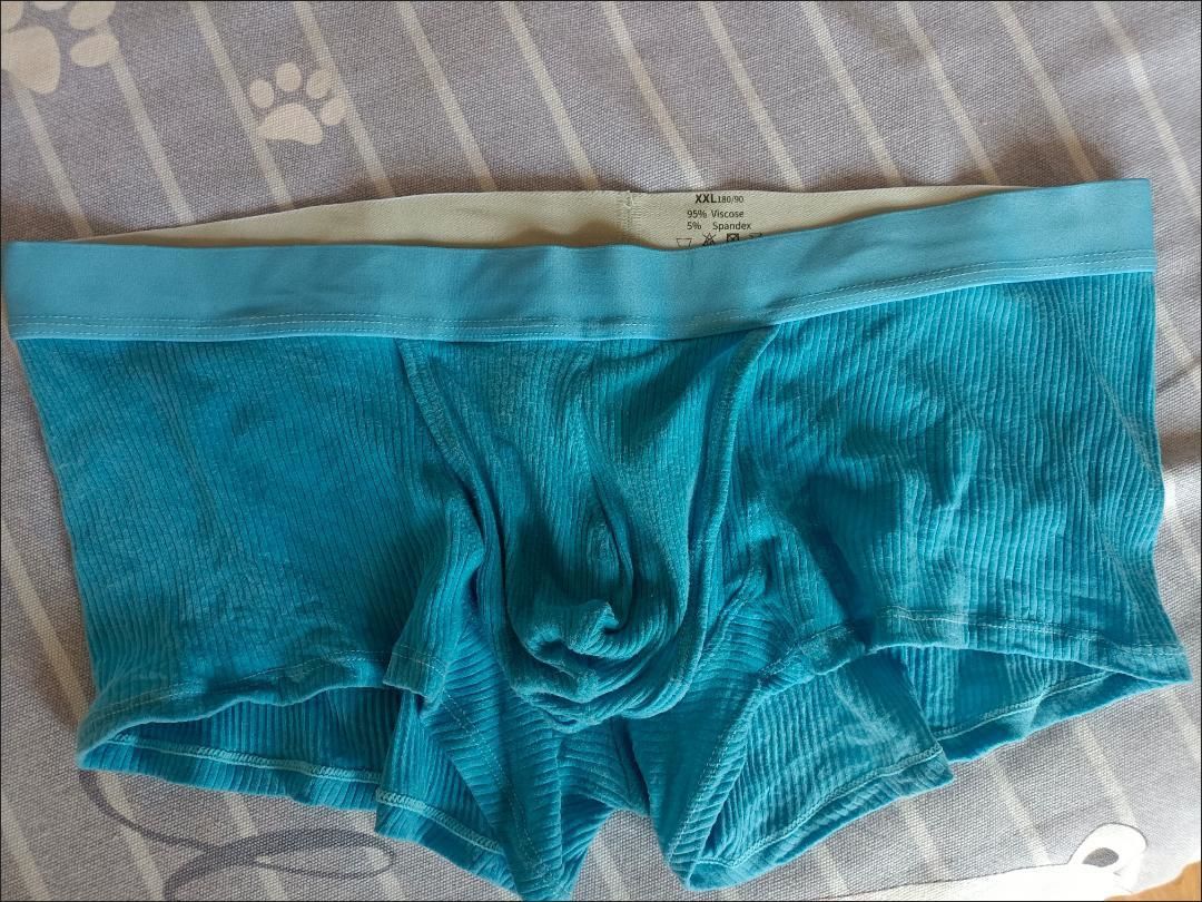 Customer photo review of 3 Pack Ribbed Separate Support Pouch Boxer Briefs