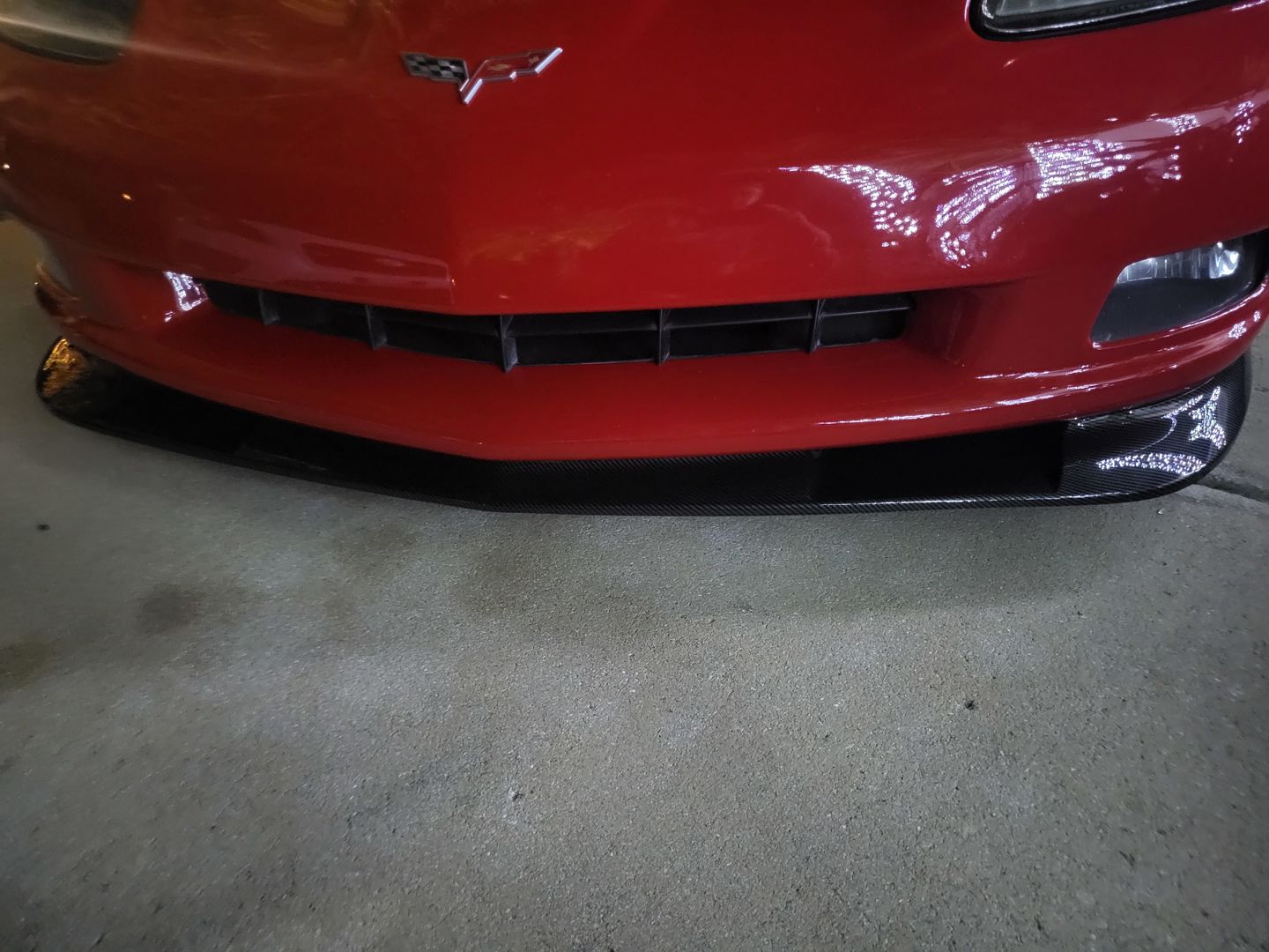 Customer photo review of Corvette C6 Base Model Extended Front Splitter Lip & Side Skirts Rocker Panels
