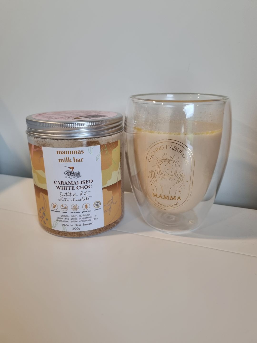 Customer photo review of Lactation Caramelised White Hot Chocolate
