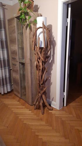 Customer photo review of Treibholz Stehlampe VILLA inkl. Lampenschirm Natur