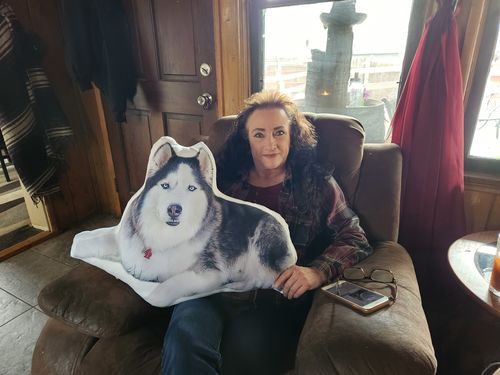 Customer photo review of Create A Custom Dog Pillow