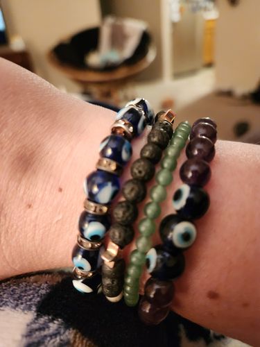 Customer photo review of Triple Evil Eye Bracelets 🧿