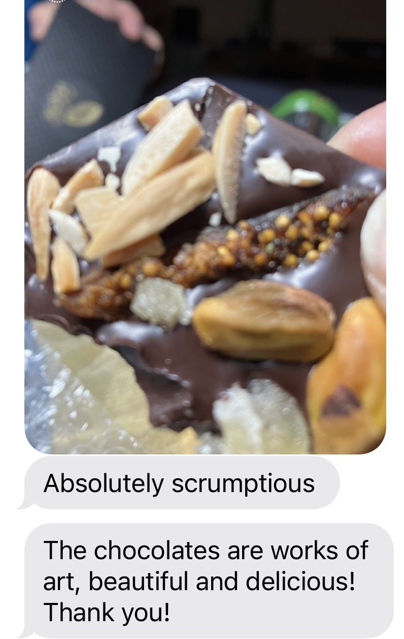 Customer photo review of 72% Venezuelan Mendiants