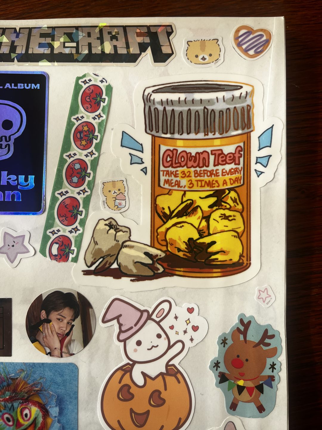Customer photo review of Teeth Pills Stickers!