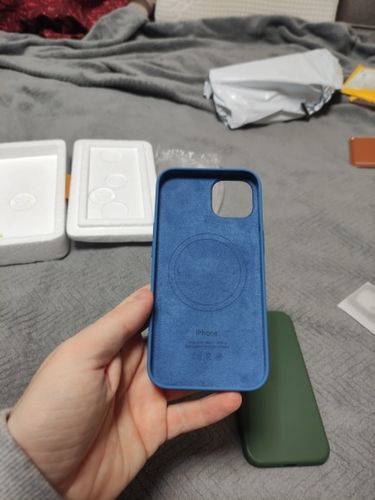 Customer photo review of iPhone Leather Case with MagSafe