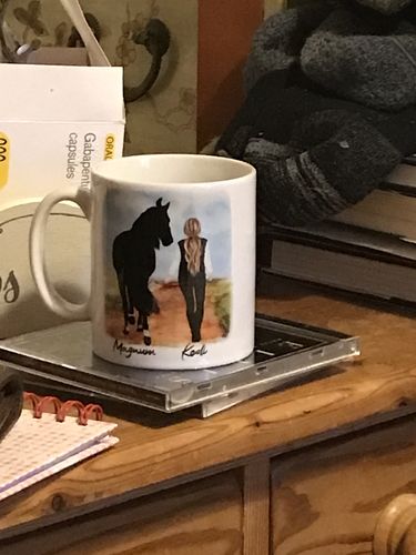 Customer photo review of Girl and Horse Mug