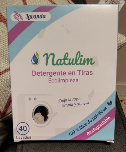 Customer photo review of Eco-Tiras de Detergente 40 lavados Natulim