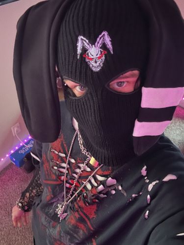 Customer photo review of MIND CONTROL Bunny Balaclava