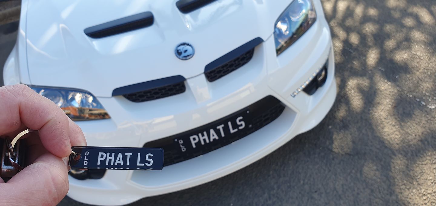 Customer photo review of QLD Prestige Licence Plate Custom Keychain