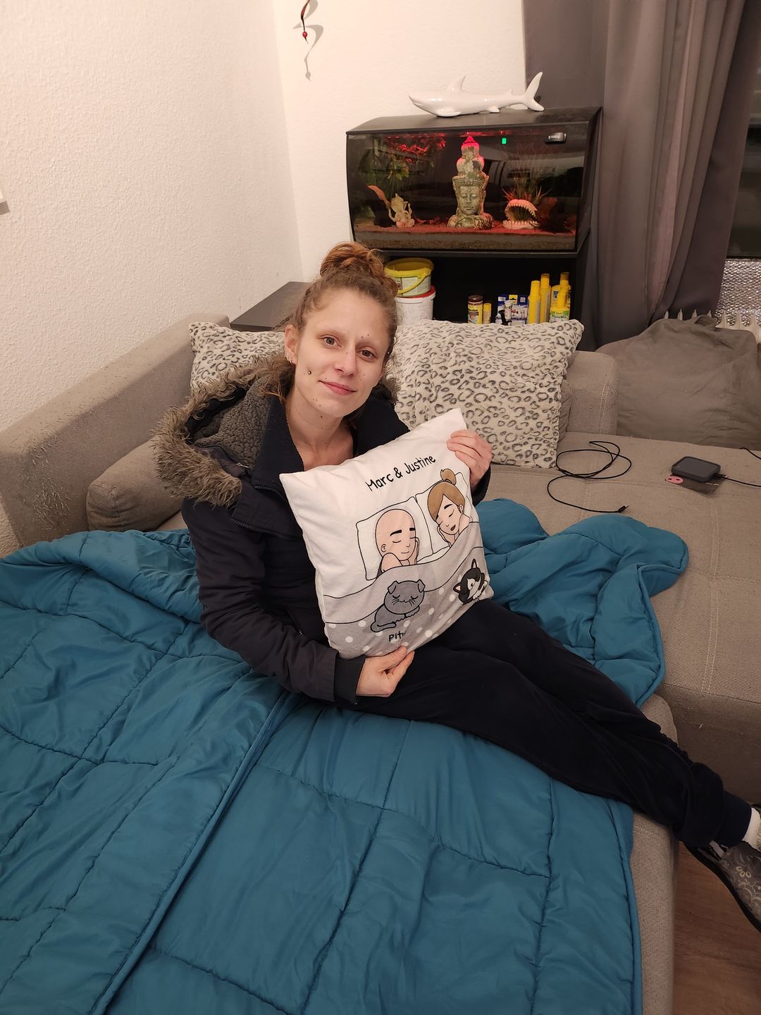 Customer photo review of Kuschelzeit mit Fellnasen - Individuelles Kissen