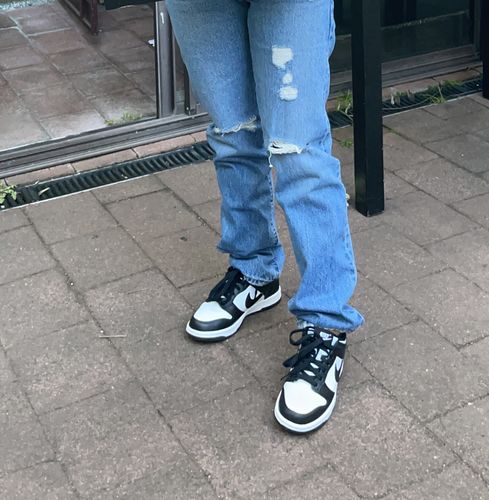 Customer photo review of Nike Dunk Low 'Panda Black White' Women's (GS)