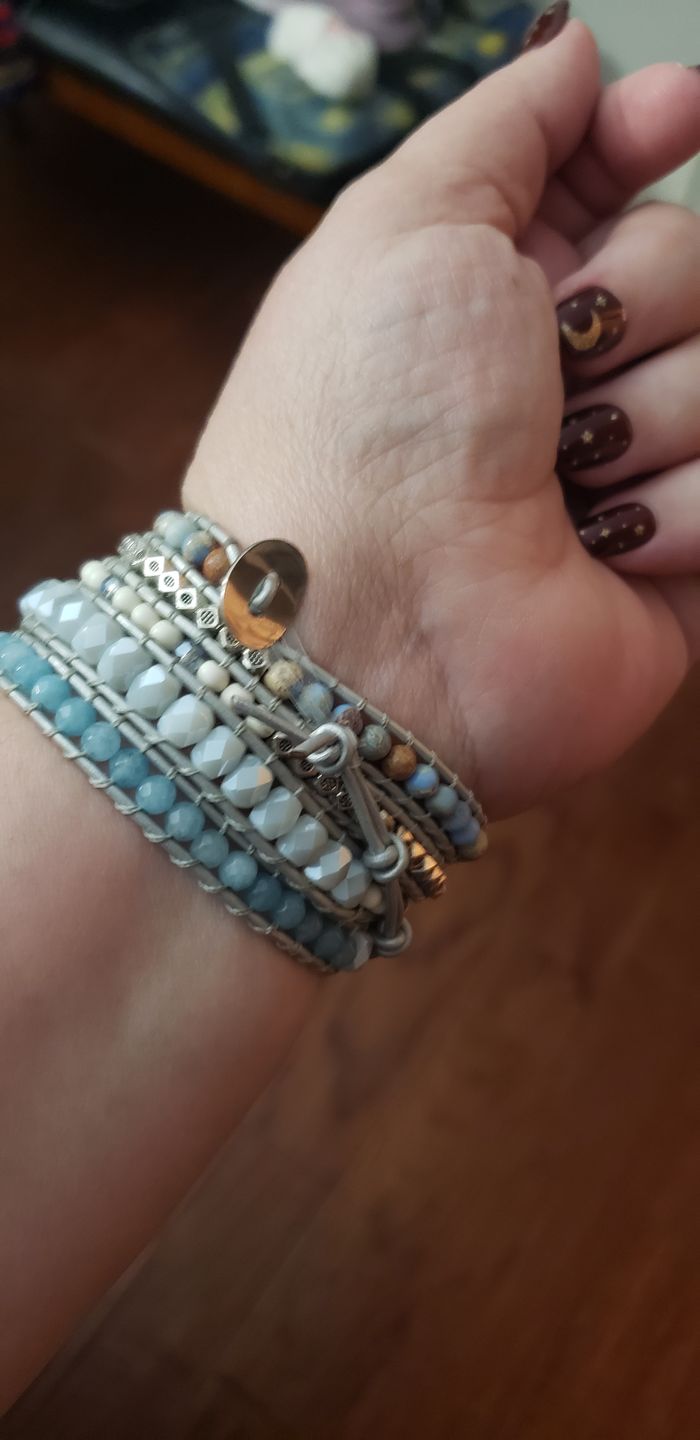 Customer photo review of Healing Topaz Wrap Bracelet