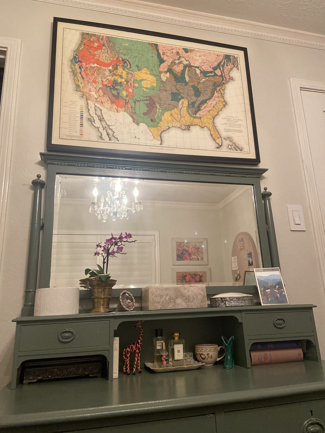 Customer photo review of Rare Old Geology Map of USA & Canada, 1886 by Charles Henry Hitchcock