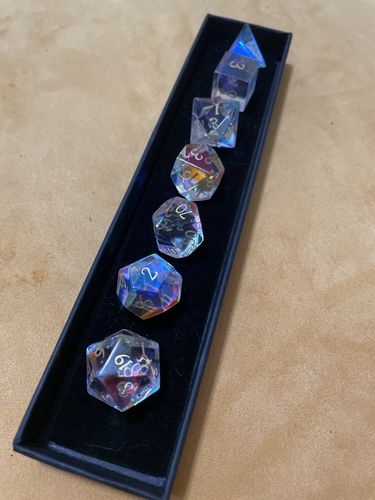 Customer photo review of Fantastic Glass DnD Dice Set All Number Dice
