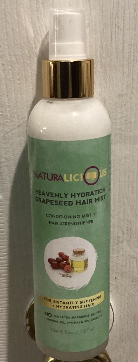 Customer photo review of Heavenly Hydration Grapeseed Hair Mist