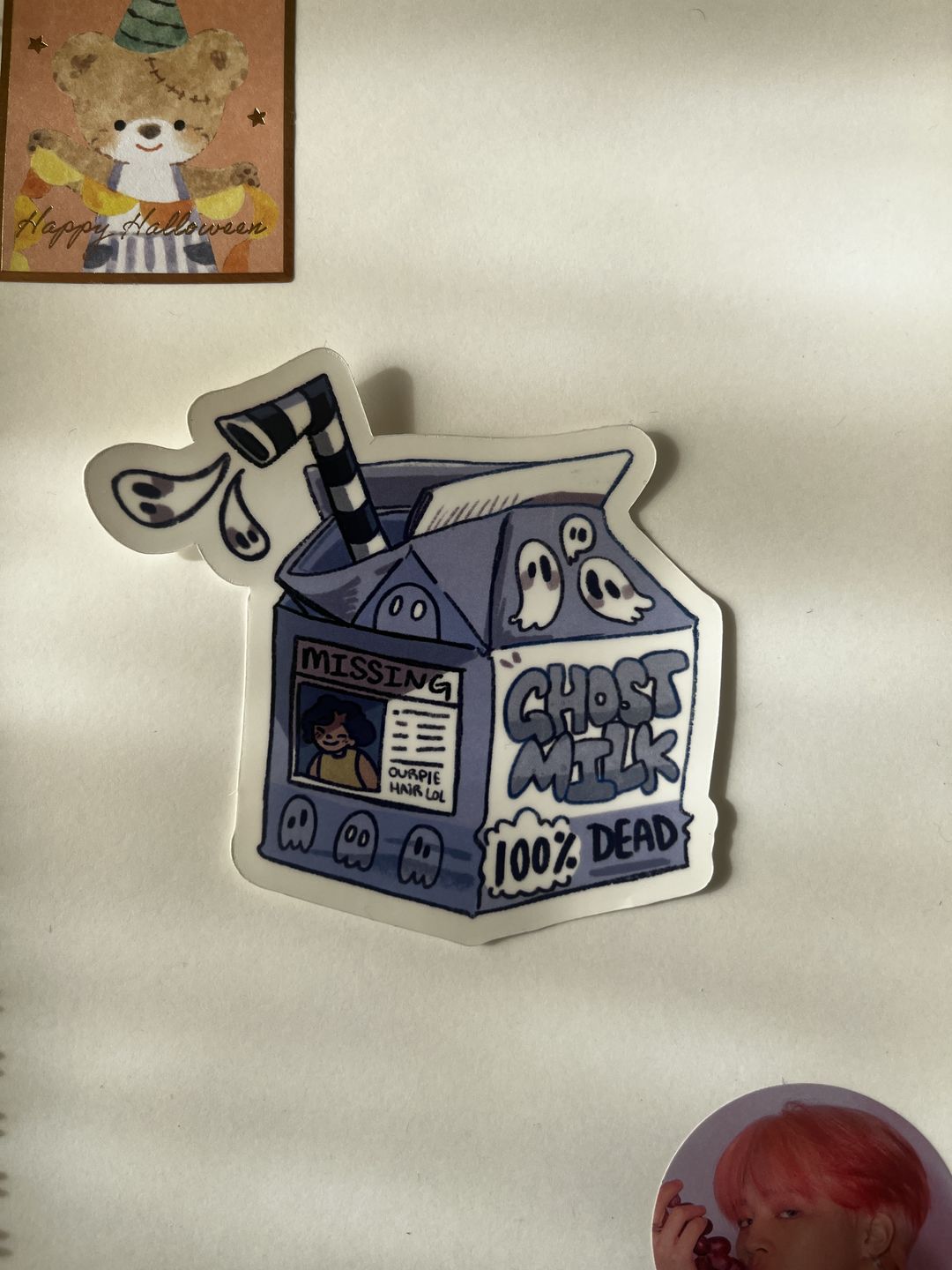 Customer photo review of Milk Carton Stickers!