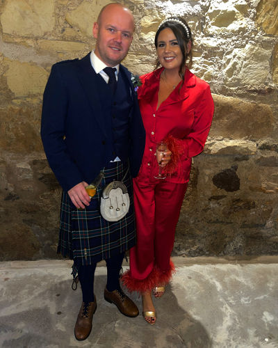 Customer photo review of RENT Nadine Merabi Darcie Red Pyjamas (RRP £150)