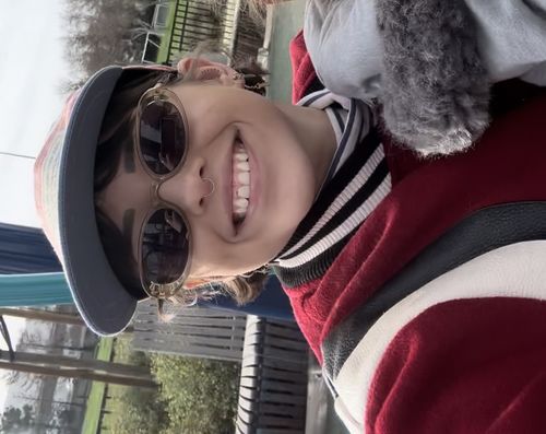 Customer photo review of Letterman Varsity Jacket in Red