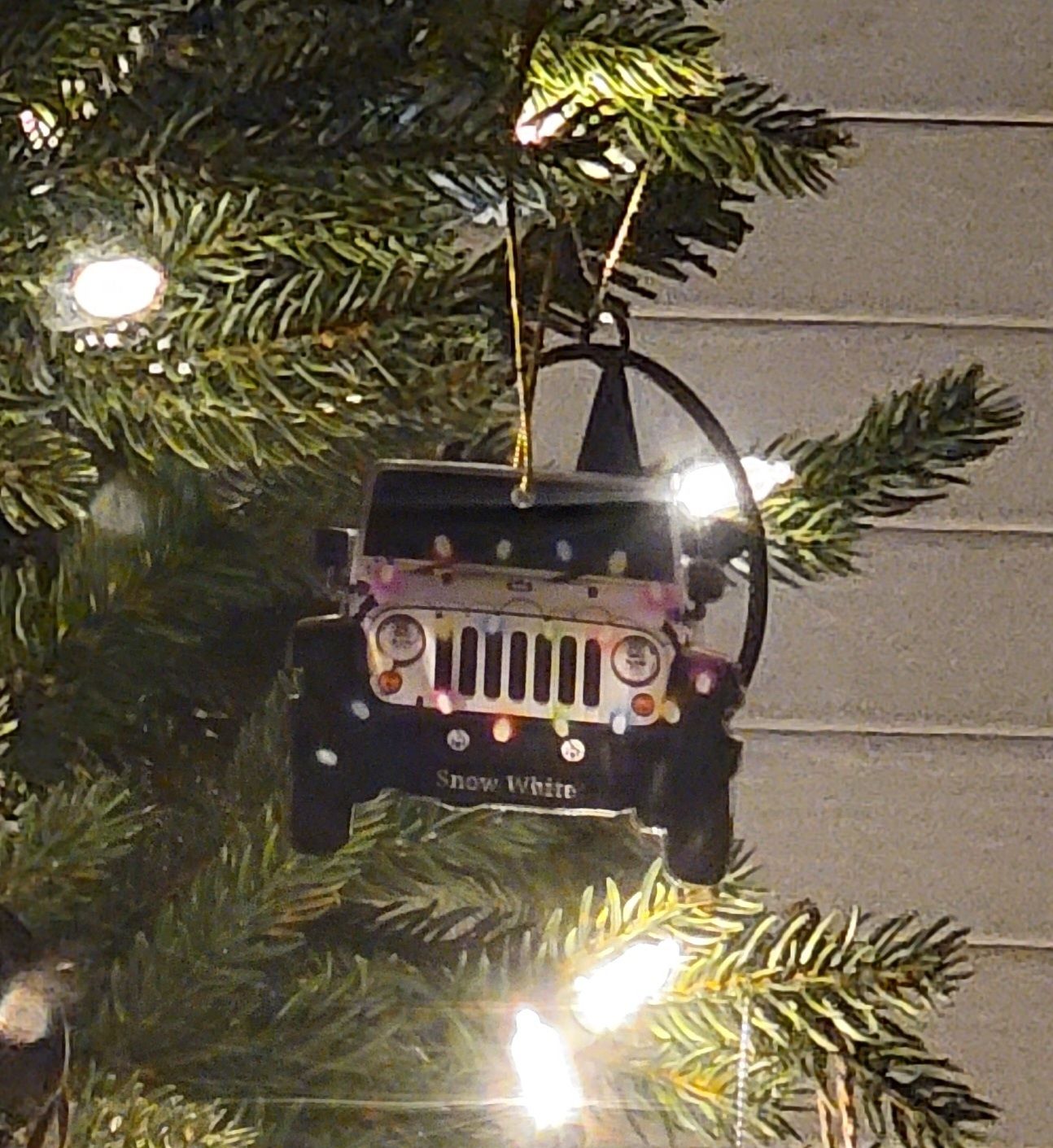 Customer photo review of Personalized Car Acrylic Christmas Ornament