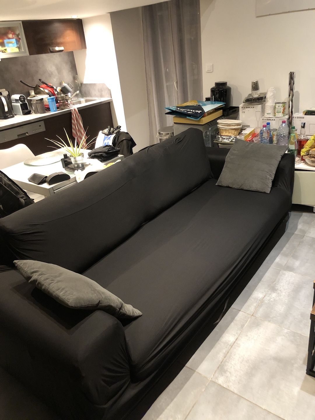 Customer photo review of Noir - Housses Extensibles de Fauteuil et Canapé