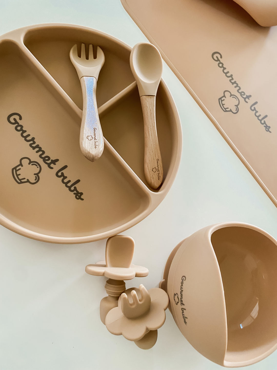Customer photo review of Gourmet Bubs 8 Piece Feeding Set - Nude