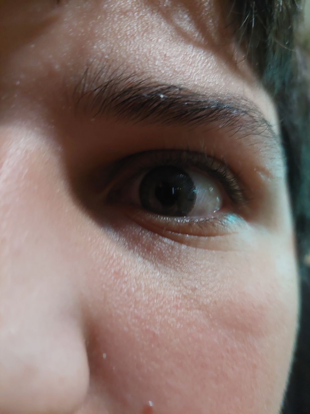 Customer photo review of Premium Candy Gray Prescription Colored Contact Lenses