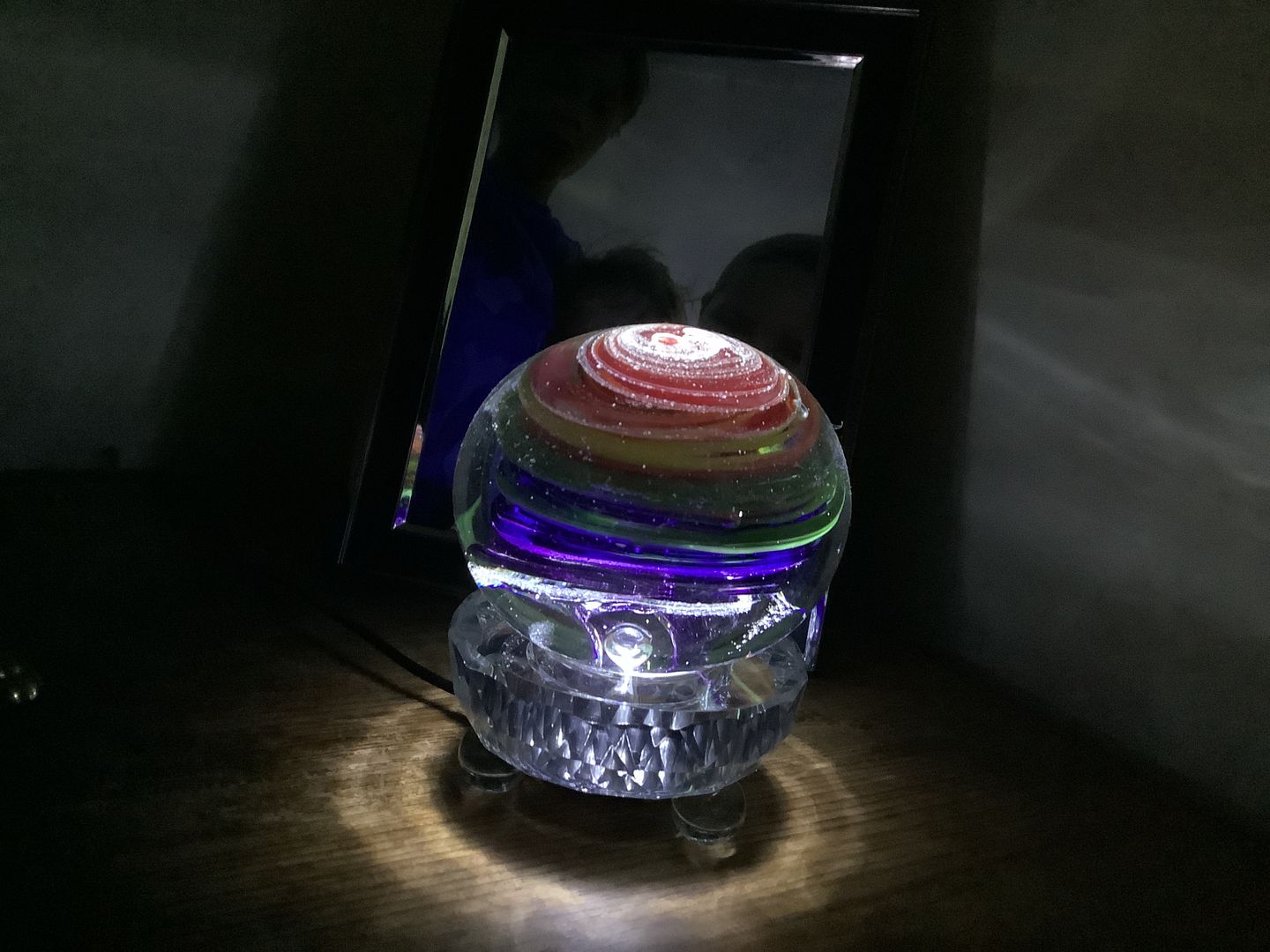 Customer photo review of Rainbow Bridge Swirl with Cremation Ash