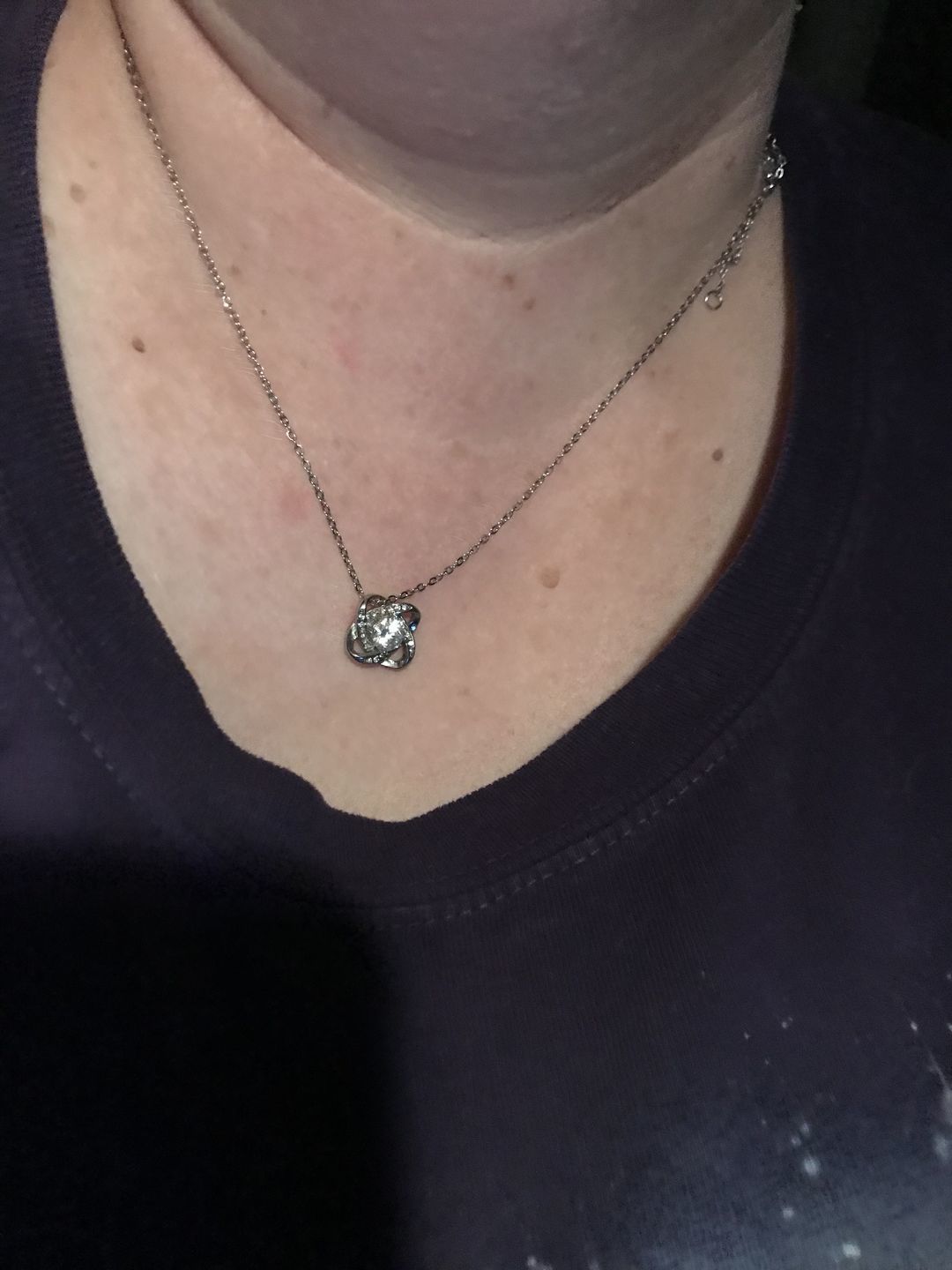 Customer photo review of To My Smoking Hot Soulmate - Love Knot Necklace