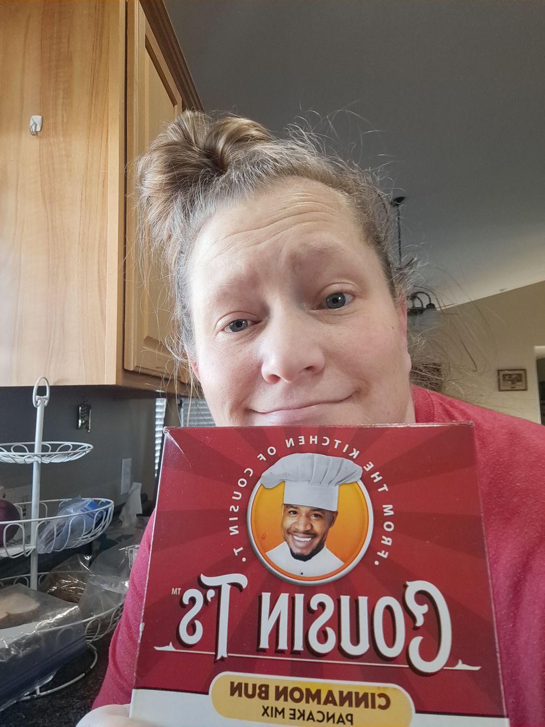 Customer photo review of PRE SALE: Cousin T's Cinnamon Bun Gourmet Pancake Mix (2 Pack)