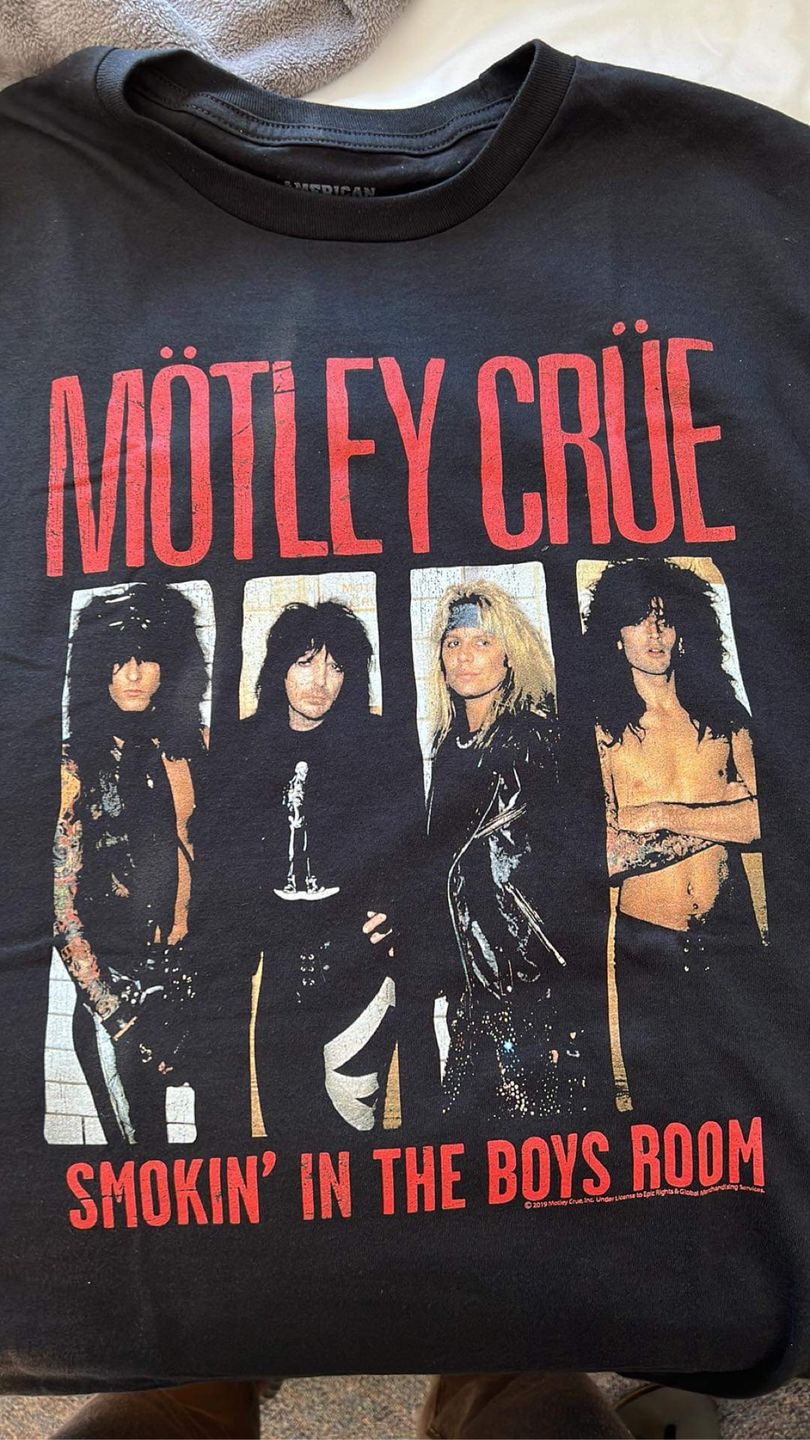 Customer photo review of Motley Crue Boys Room T-Shirt