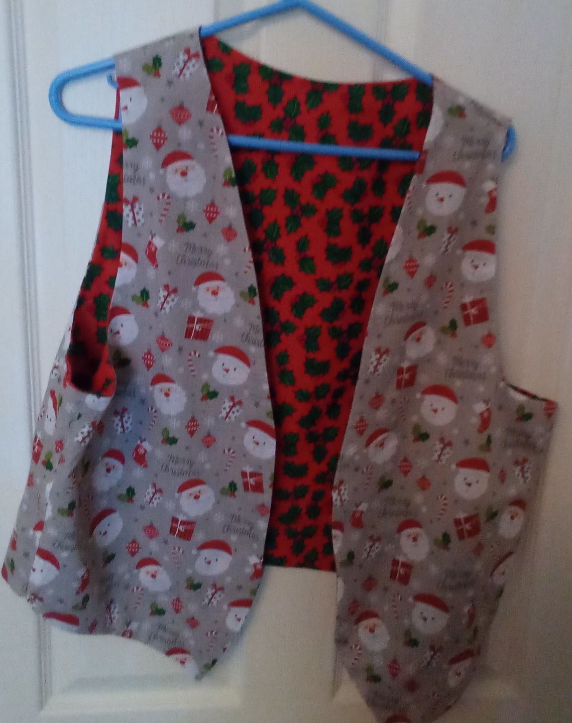 Customer photo review of Christmas Ornaments on Silver Polycotton Fabric