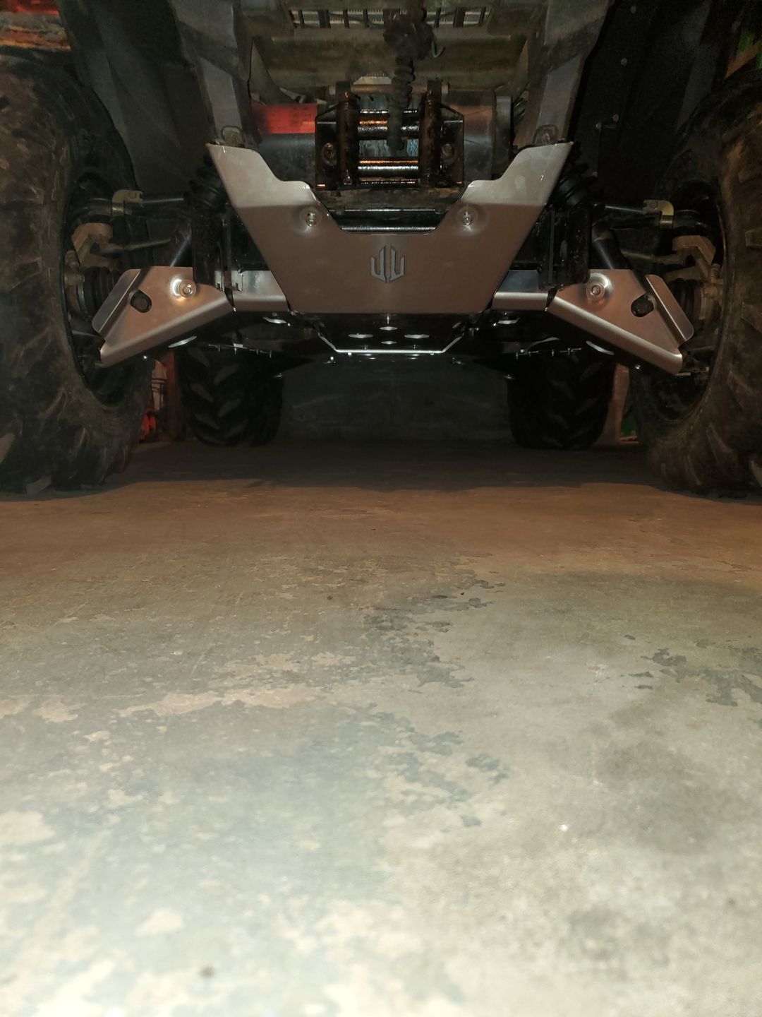 Customer photo review of Aluminum Central Skid Plates for Yamaha Grizzly 550/700