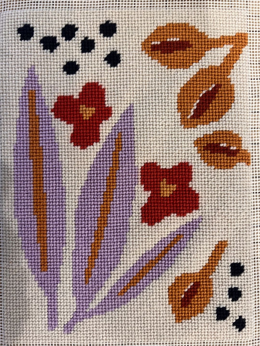 Customer photo review of Paper Flowers Beginner Needlepoint Kit