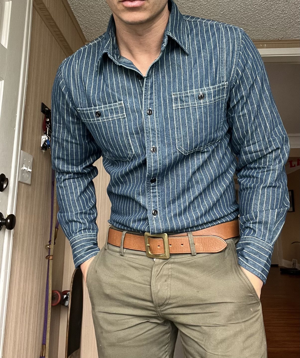 Customer photo review of 9 oz Wabash Vent Hole Work Shirt