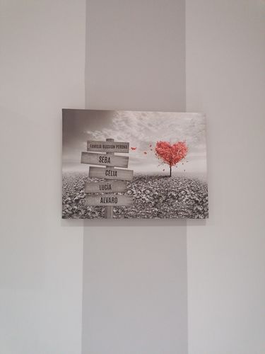 Customer photo review of Lienzo Árbol Corazón con Nombres Personalizados