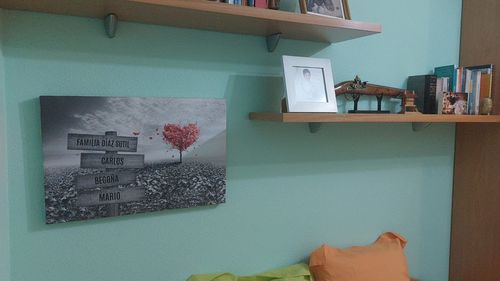 Customer photo review of Lienzo Árbol Corazón con Nombres Personalizados