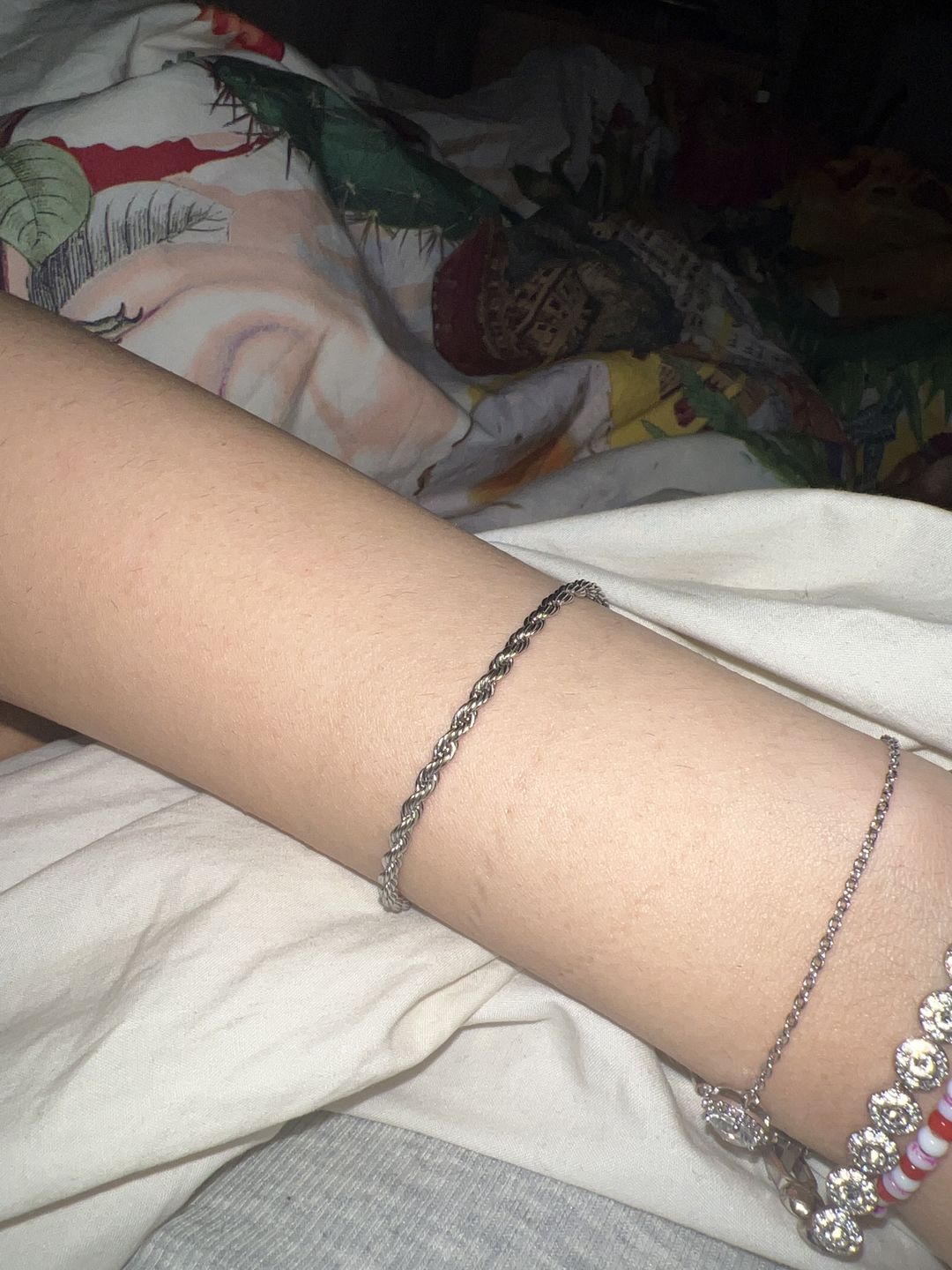 Customer photo review of CLEAN ROPE BRACELET. - 3MM WHITE GOLD