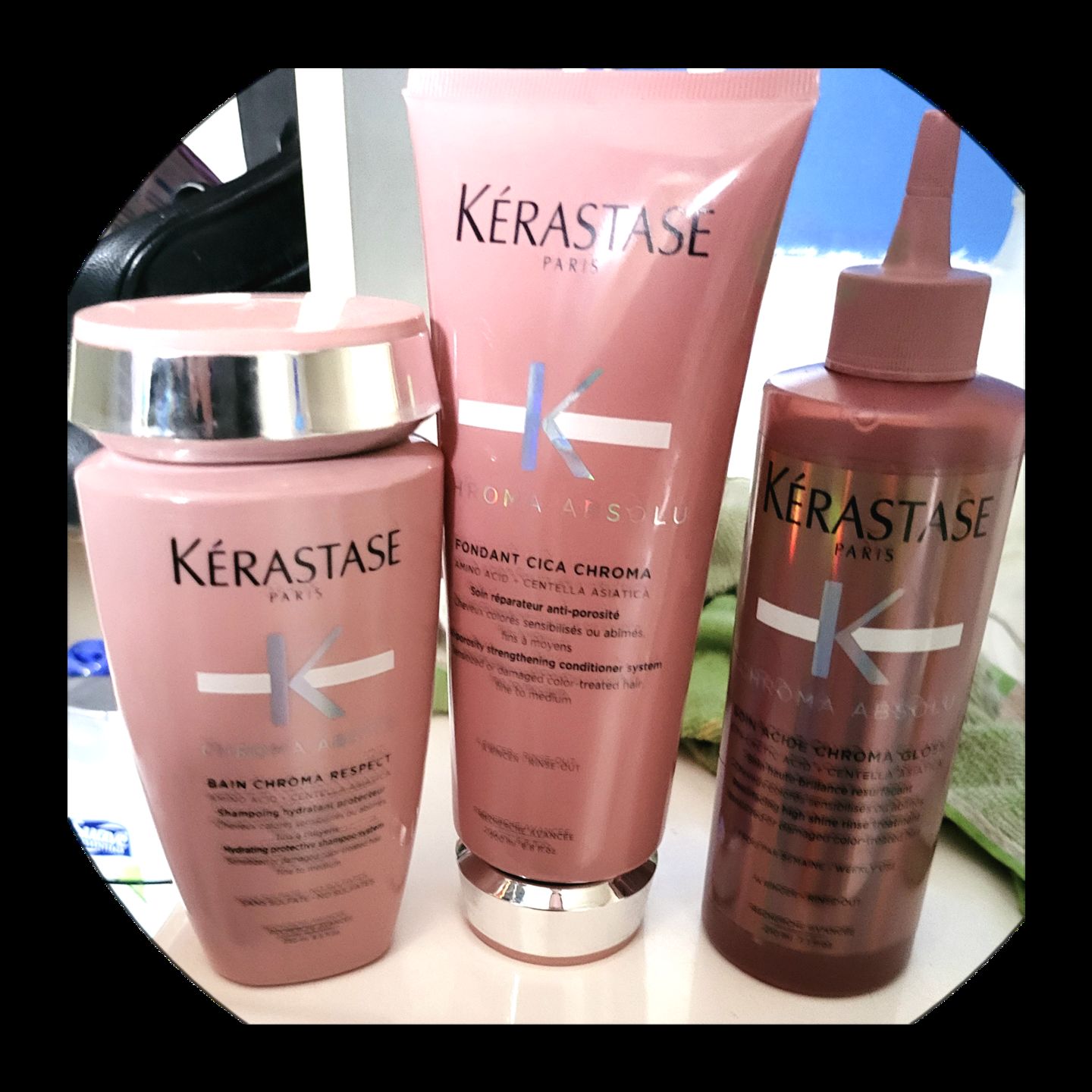Customer photo review of Coffret Noël Kérastase : Chroma Absolu gloss (cheveux fins)