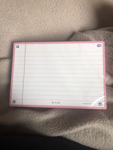 Avis photo d'un client sur Flashcards FLASH 2.0 OXFORD # 80 cartes 10,5 x 14,8 cm - ligné