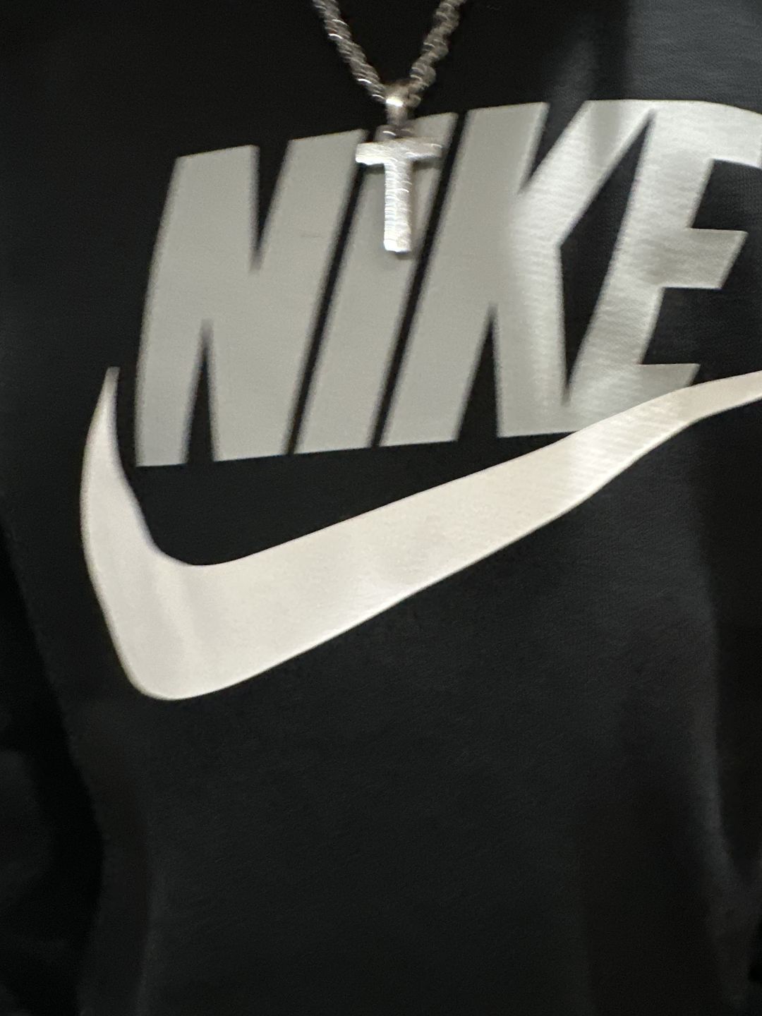 Customer photo review of Varsity Initial Pendant (Silver)