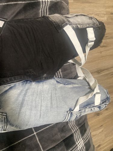 Customer photo review of Two Tone Strap Denim (Black Bleach)