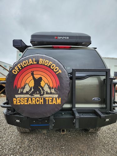 Customer photo review of Official Bigfoot Research Team Spare Tire Cover